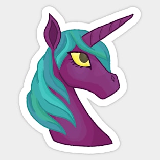 Purple Unicorn (Redrawn Version) Sticker